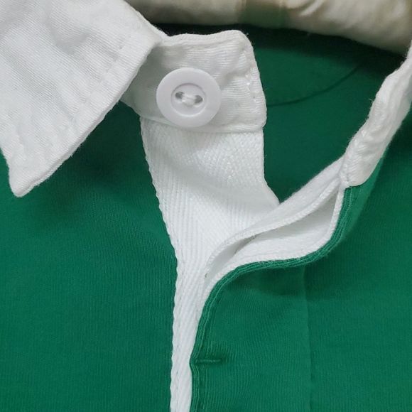 Polo Ralph Lauren long sleeve rugby shirt 8 / small green navy - Picture 3 of 5